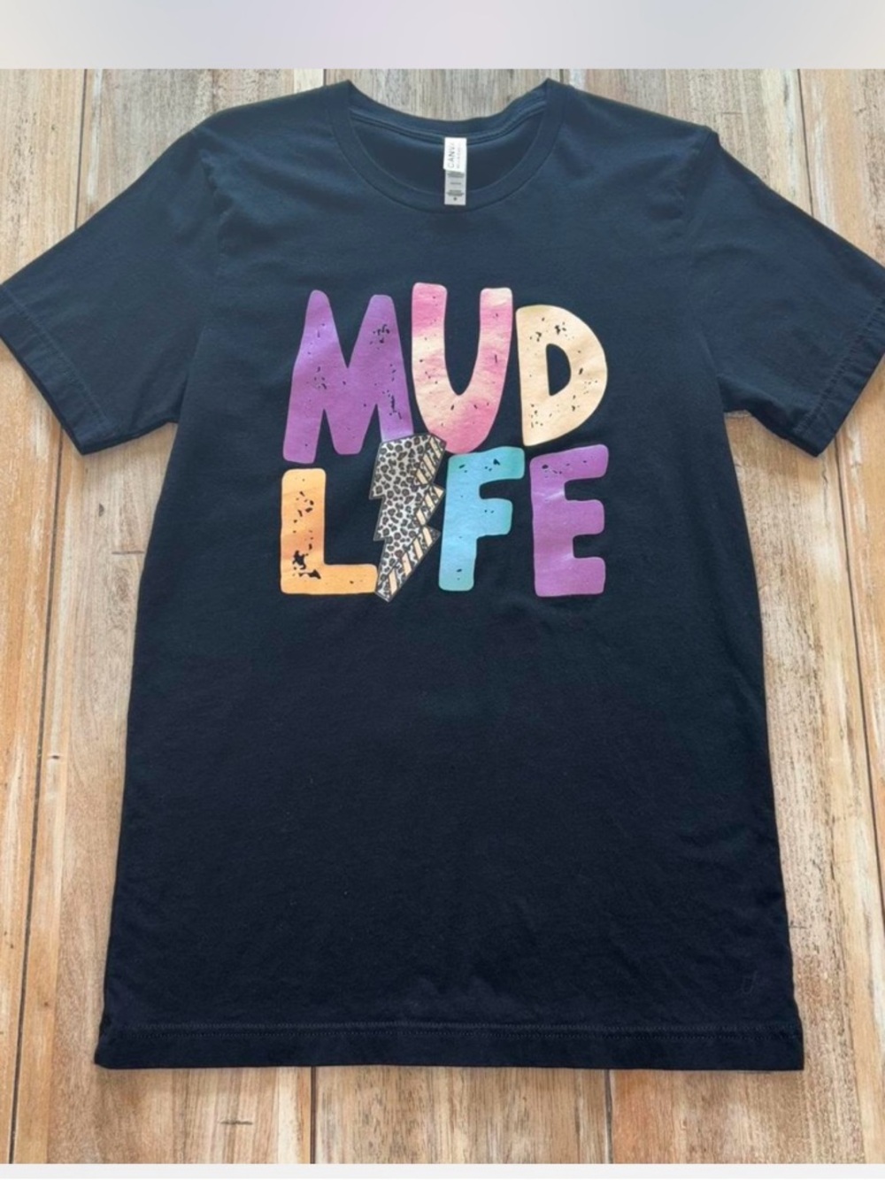 Bella Canvas Mud Life Black Tee Medium